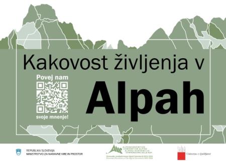 ANKETA - Kakovost življenja v Alpah – povejte nam svoje mnenje!
